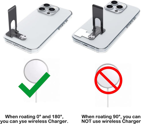 Stinfy 1-Pack) Phone Slim Stand Thin Kickstand, Ultra Thin Vertical Horizontal Universal Steel Metal Stable Mount
