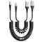 Apple MFi Certified iPhone Charger Cable for Car (3FT/5FT) - 2Pack Coiled Lightning Cord for iPhone 14/13/12/11 Pro