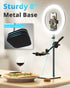 UBeesize 12" Desk Ring Light with Stand & Phone Holder - Overhead Mount for Video Recording, Zoom, Live Streaming