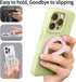 KIJUKI 16 15 14 13 12 Magnetic Silicone Ring Grip Phone Holder,Magnetic Loop Grip,Compatible with Phone Accessories