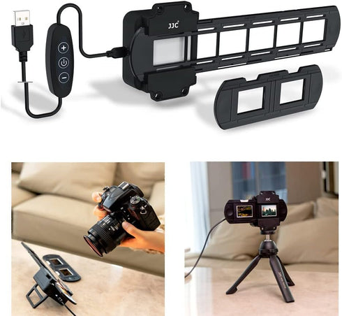 JJC Photo Slide and Film Digitizing LED Light Kit with 35mm Film Strips Holder for Scanning