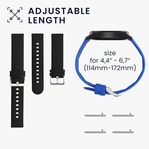 kwmobile Watch Strap Set for Xplora X6 Play, 2x TPU Silicone Fitness Tracker Sports Band