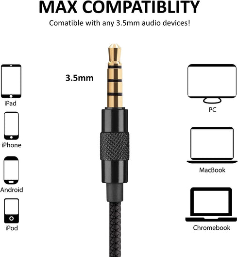 LUDOS SPECTA Wired Earbuds: Noise-Isolating In-Ear Headphones with Microphone, 5-Year Warranty, Ideal for iPhone, iPad,