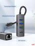 uni USB-C to Ethernet Adapter, USB C Hub with RJ45 1000 Gigabit Ethernet, Compatible with MacBook Pro/Air