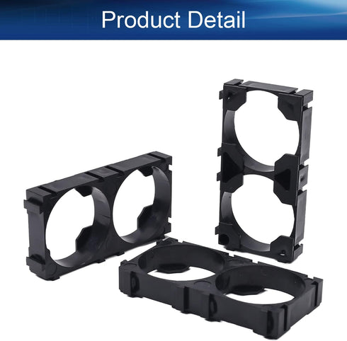 Heyiarbeit 40pcs 2 x Cell 26650 Battery Holder Bracket, Shockproof Plastic Brackets for 26650 Lithium Batteries