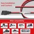 WoTravelPaL 3-Pin 2-Wire, 16AWG 1.5M 15A CB Radio Power Cord Heavy-Duty Fused Power Cable with Fuse, Compatible