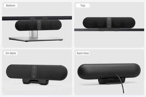 XKX Computer Speakers for Desktop PC Monitor, USB Plug-in, Wired, Computer Soundbar for PC, Laptop Speakers