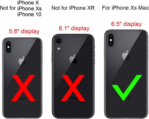 Vofolen Case for iPhone Xs Max, Wallet ID Slot, Credit Card Holder, Scratch Resistant Dual Layer Protective Cover