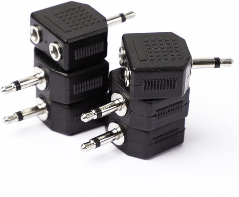 uxcell 3.5mm to 2 Port 3.5mm Headphone Jack Y Splitters, 6 Pcs Stereo Audio Splitter