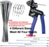 WCT322 Stainless Steel Cable Tie Gun for Fastening and Cutting up to 12mm Width Cable Ties, Suitable for Outdoor Use