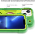 iPhone 14 & 13 Case, Avocado, Heavy-Duty Shockproof Military Grade Rugged Cover with Ring Stand and Screen Protectors