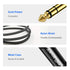 3.5mm to 6.35mm Stereo Audio Cable 3 ft, Yeung Qee 1/4 to 1/8 Audio Cable for iPod, Laptop, Home Theater