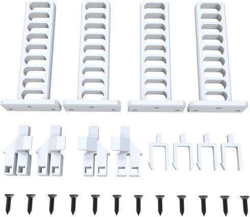 LekWinGi Universal Under Desk Mount for Power Brick Holder Docking Station Mount Power Strip (White)
