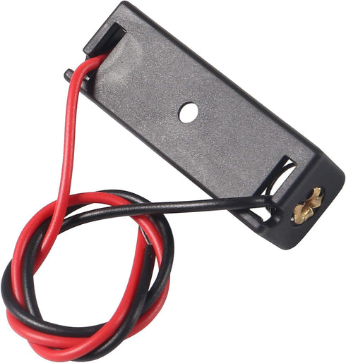 AEDIKO 10pcs A23 23A 12V Battery Holder Battery Holder with Wire Battery Holder Spring Clip Case Black Plastic Housing