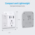 TROND 2 Prong Power Strip USB, 5 Outlet Splitter with 3 USB Ports (1 USB C), 2 to 3 Prong Outlet Adapter, Wall Mount
