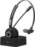 MERAIJIN Trucker Bluetooth Headset, Wireless Over The Head Headphones with Microphone for Cellphone Calls
