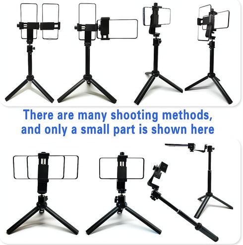 Neewer Teleprompter Kit for iPhone & Android, Double Phone Holder for Video Recording, Collapsing Design for Easy