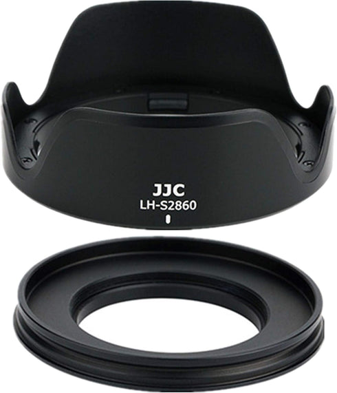JJC Reversible Lens Hood Shade with 40.5mm Filter Adapter for Sony FE 28-60mm F4-5.6 on A7CII ZV-E1 A7C