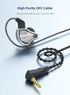 In Ear Monitor Wired Headphone, CCZ BC02 Dynamic Driver Bass Wired Headphone, Professional Hifi Earphone, Silver Black