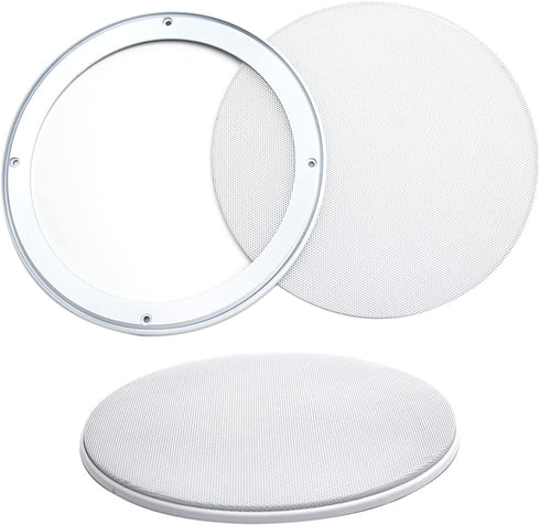 Fielect 8" Speaker Grill Cover White Speaker Grill Mesh Round SubWoofer Grille Car Speaker Grill Cover Guard Replacement