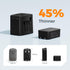 20W, 2 1 1 Pack TESSAN Travel Adapter PD Universal Power Adapter USB C USB A, Ultra Thin International Plug Adaptor