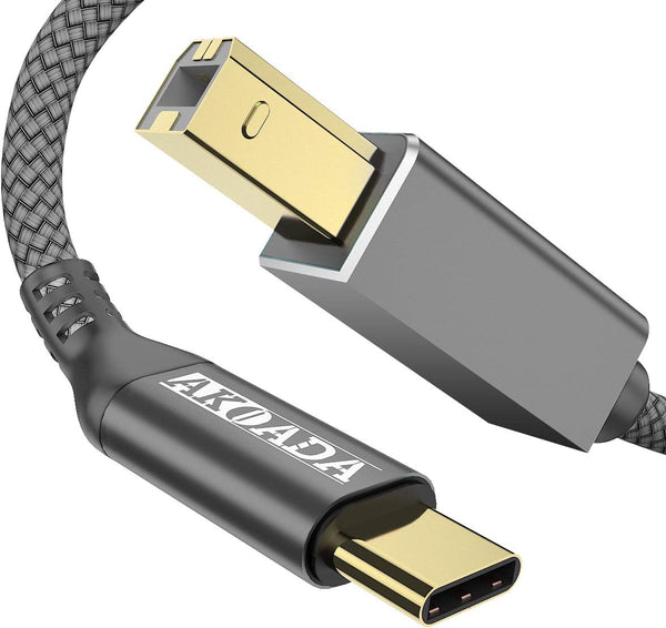 AkoaDa Printer Cable, USB B to USB C Printer Cable 5ft, Type