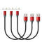 NETDOT Magnetic Charging Cable, Gen10 Nylon Braided 2-in-1 for USB-C and Micro-USB Devices, Red