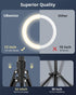 UBeesize 12" Selfie Ring Light with Stand and Overhead Phone Mount, 62" Tripod for Video Recording