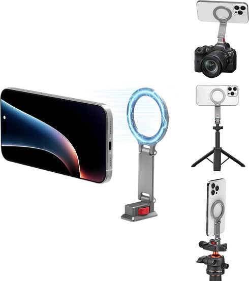 BRDRC Cold Shoe Phone Mount with Arca Port, Tripod Mount for MagSafe Magnetic