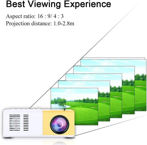Smart Projector, Portable 6000 Lumens LED Mini Projector, 1080P Home Theater Video Projector for Outdoor Recreation