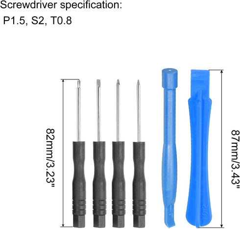 PATIKIL Phone Pry Opening Tools Screwdriver Spudger Kit Set 9 in 1 for Cellphone Mobile Phone Laptop PC Repair(P1.5, S2, T0.8, Y0.6)