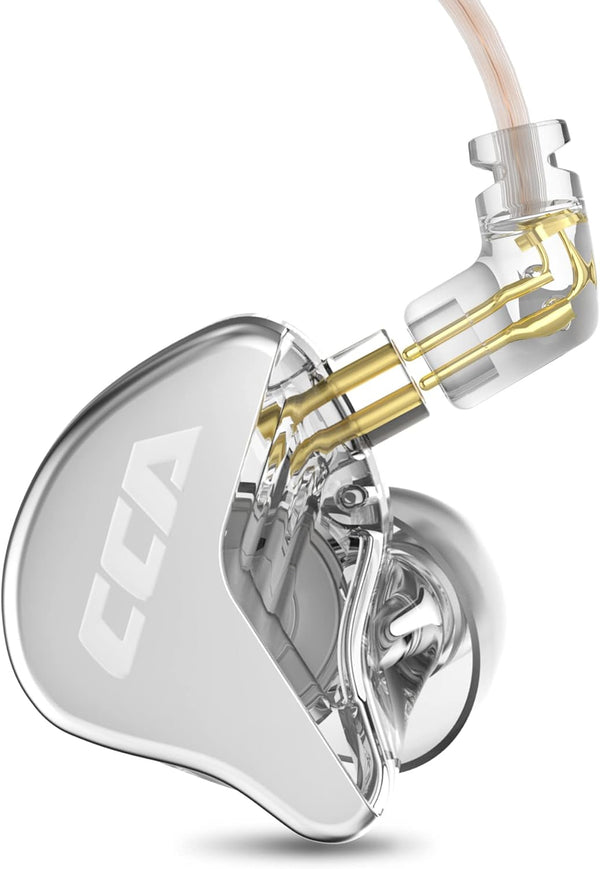 CCA CRA In-Ear Monitor Headphones: Wired IEMs with Ultra-Thin Dynamic Driver, Clear Sound, Deep Bass & Tangle-Free