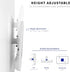 VIVO MOUNT-VW01AW Height Adjustable Single Monitor Wall Mount, 17 to 32 inch, Fits 1 Screen Max VESA 100x100mm, White