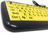 EZSee by DC Large Print Computer Keyboard USB Wired (Yellow Keys, Black Jumbo Print Letters) for Visually Impaired