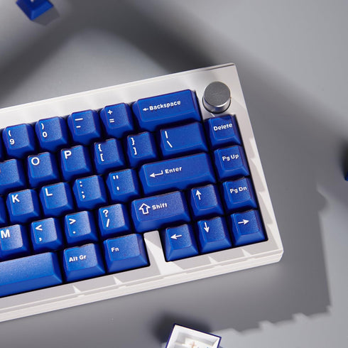 PBT Double Shot Blue Keycaps Set, Cherry Profile Translucent Keycaps, 114 Keys Fit for 60% 65% 95% Mechanical Keyboards