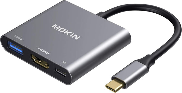 USB C to HDMI Multiport Adapter, Type-C Hub Thunderbolt 3, 4K HDMI Output, USB 3.0 & USB-C Charging Port for MacBook