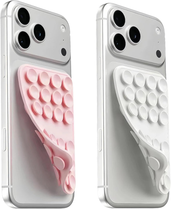 Mnyatr (2 Pack) Upgraded Double Sided Suction Cup Phone Mount, Sticky Phone Grip