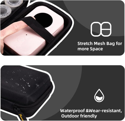 Phomemo D30 D35 Label Marker Black Case with 6 Rolls of Color Combo Set Label Tapes, Waterproof Storage Bag with Clear