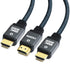 Yauhody 8K HDMI Cable 6.6ft (3 Pack), 48Gbps High Speed HDMI 2.1