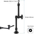 Truck Phone Stand with 10" Length Arm for 3.5~7.5" Smartphones, Multi-Angle Adjustable Aluminum Alloy Mount