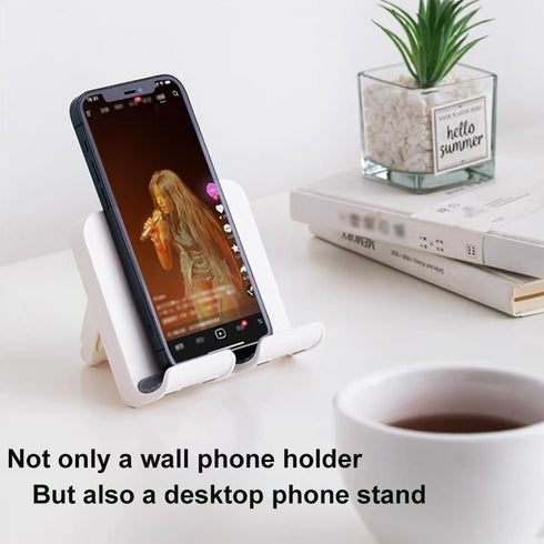 Upgraded Shower Phone Holder, Removable Self-Adhesive Wall Mount for iPad iPhone Samsung Galaxy Tablet