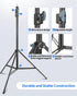 Green Screen Stand Kit, HEMMOTOP 5x6.5 ft Backdrop with Stand for Streaming, Gaming, Zoom, Portable Greenscreen