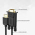 FEMORO 6 Feet HDMI to VGA Cable, Male to Male Braided Cord, 1080P@60Hz for Monitor, Computer, Laptop, Projector, HDTV