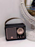 Retro Bluetooth Speaker, Wireless Mini Portable Speaker with USB/TF Card/AUX for Kitchen Desk Bedroom Outdoor