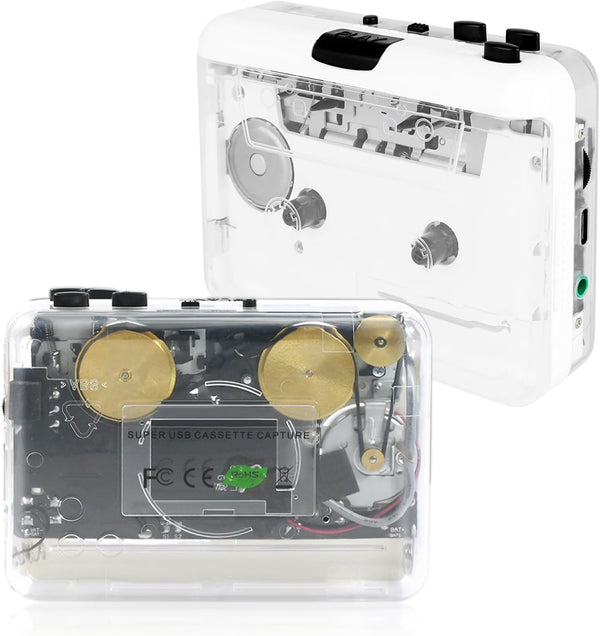 Cassette Player- Clear StereoAuto Reverse Cassette Tape Player-Cassette Tape to MP3 Converter