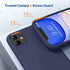 Miracase iPhone 11 Case with Screen Protector, Navy Blue Liquid Silicone Gel, Full Body Shockproof Protection, 6.1 inch.