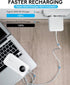 Ayeway Small Power Bank - 10,000mAh USB C Fast Charge Battery Pack with Built-in Cable, Lightweight External Backup