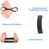 uxcell 50Pcs Silicone Rubber Bands, 17x6mm Strong Elastic Bands for Cord Wrapping, Black
