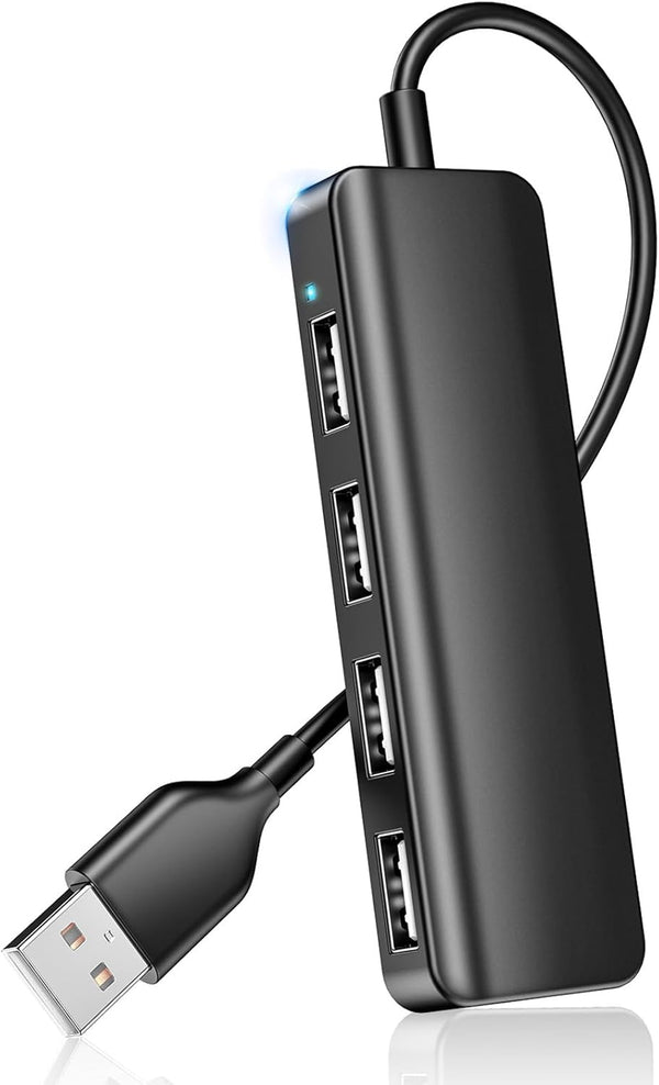 Herfair USB Hub Splitter USB Port Extender 1 to 4 Multiport Adapter Expander
