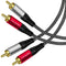 RCA Cable 12 ft, 2RCA Male to 2RCA Male Audio Stereo Subwoofer Cable for Home Theater, Amplifiers, Speakers